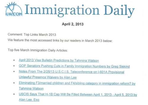 Immigration Daily- 4.2.13- top 5